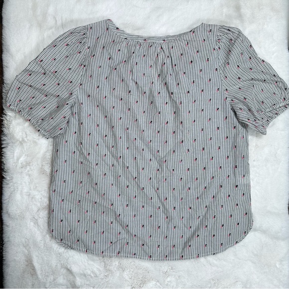 NWT Loft Floral Cotton Button Up Top - Picture 6 of 6